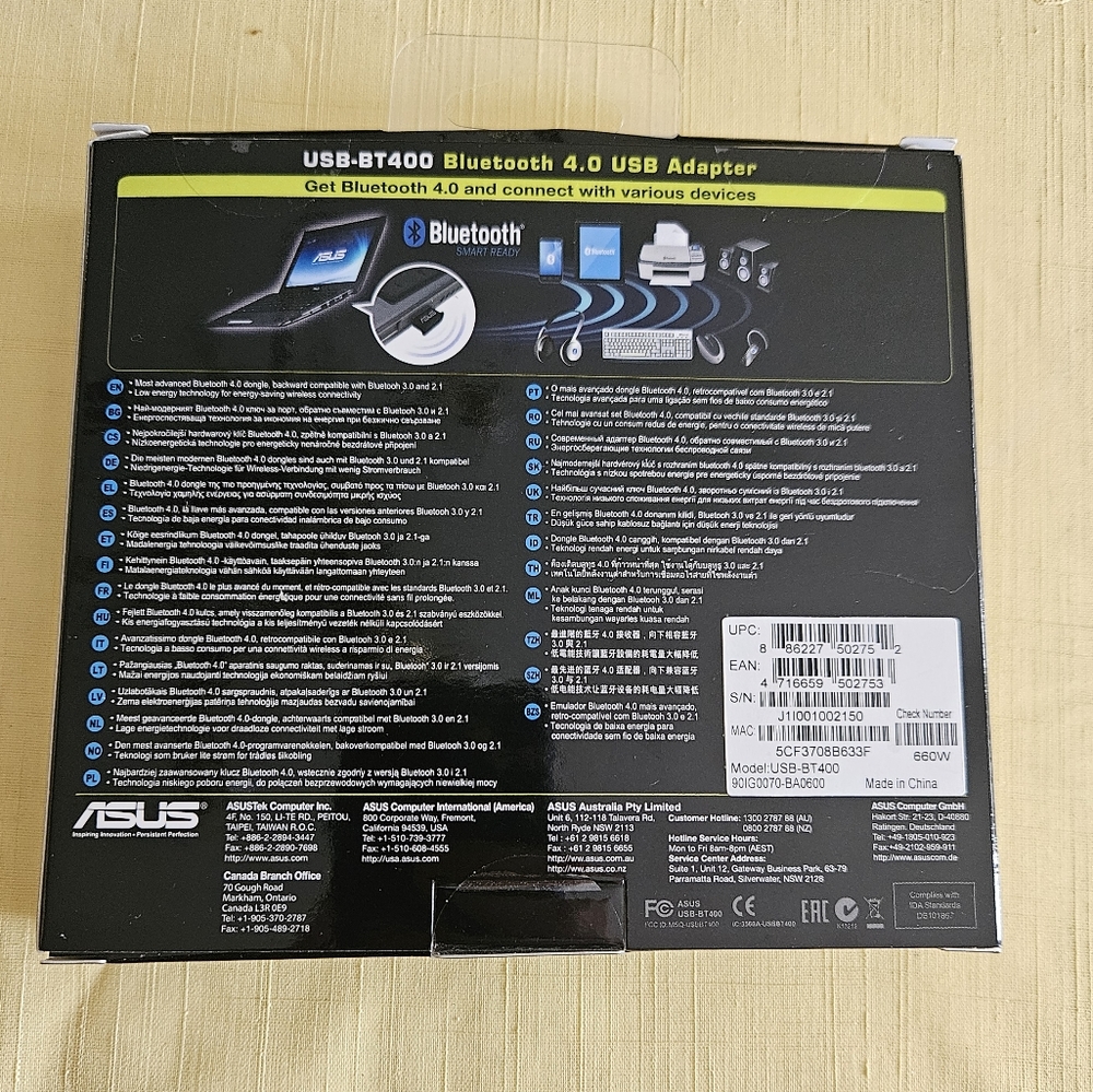 ASUS USB-BT400 Bluetooth 4.0 Adapter - Picture 2 of 6